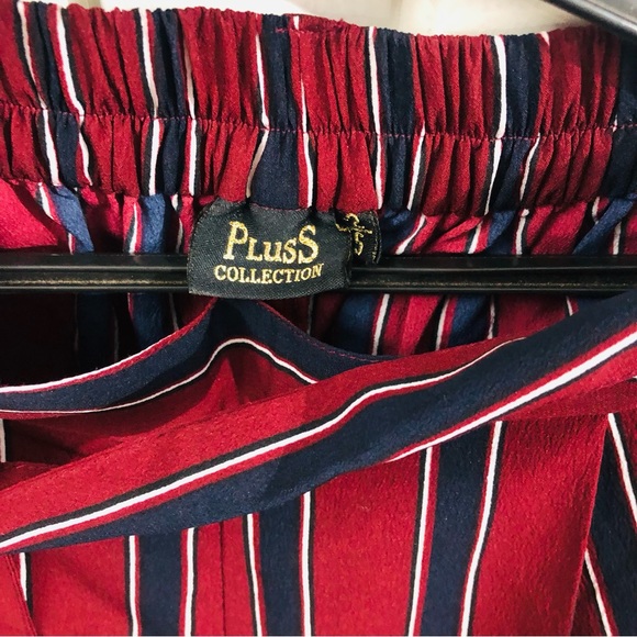 Maroon flared palazzo pants - Picture 9 of 10